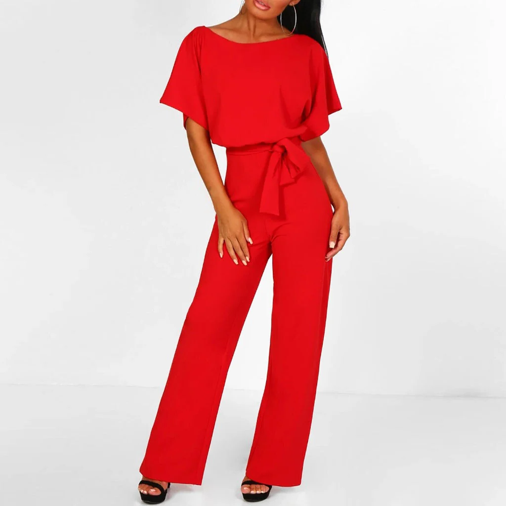 Dunkelblauer, figurbetonter Jumpsuit aus Baumwoll-Polyester-Mischgewebe, maschinenwaschbar