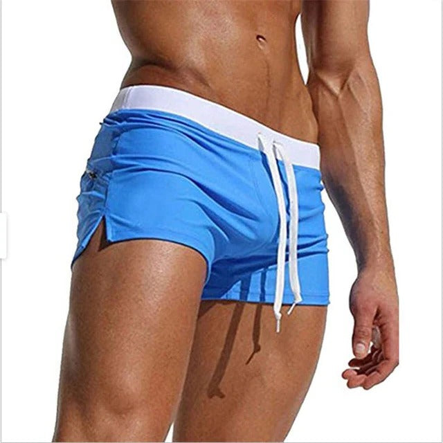 Herren-Badehose mit schnelltrocknendem Material und verstellbarem Kordelzug in der Taille