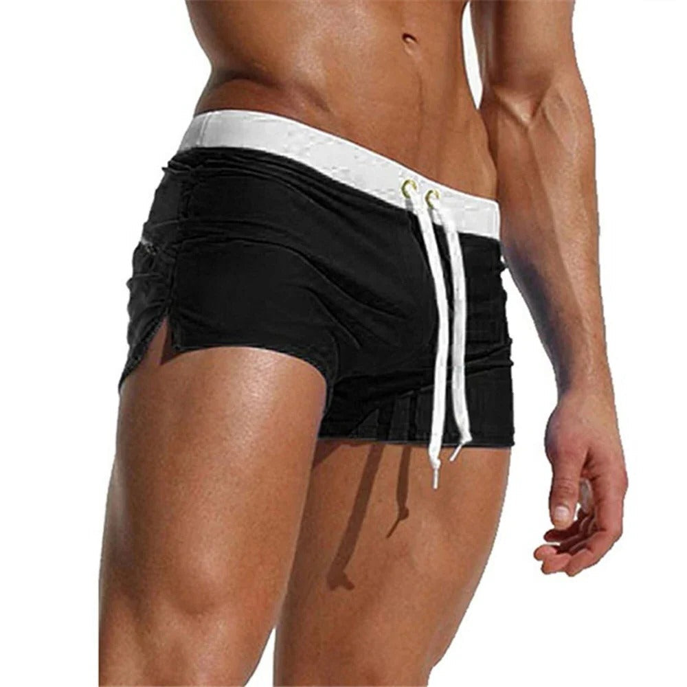 Herren-Badehose mit schnelltrocknendem Material und verstellbarem Kordelzug in der Taille