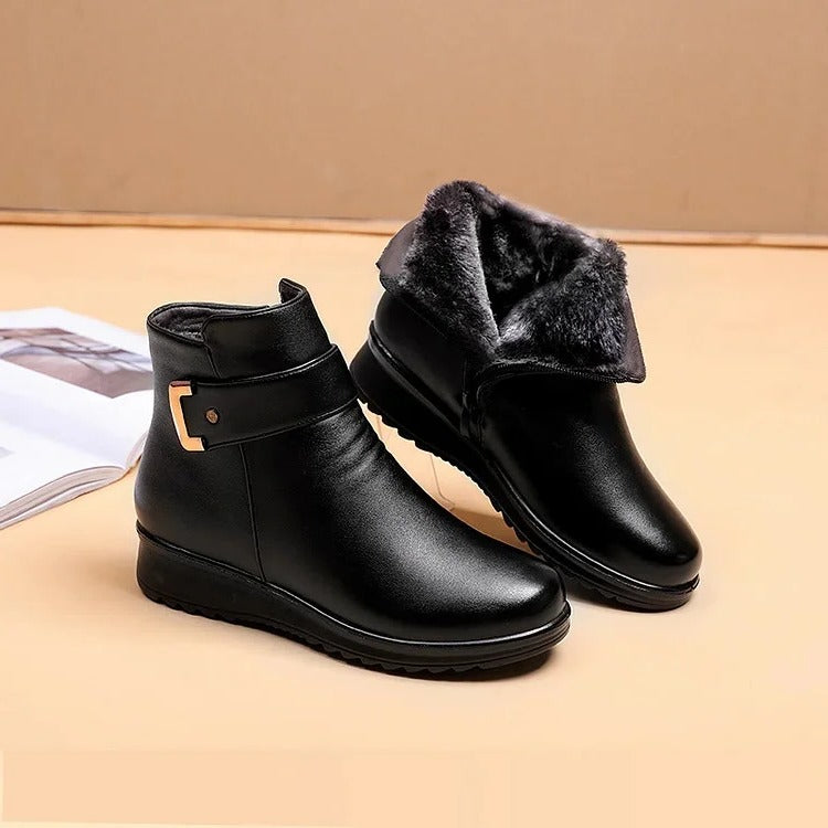 Stiefelette mit Fußgewölbestütze und warmem Innenfutter, Schnürverschluss