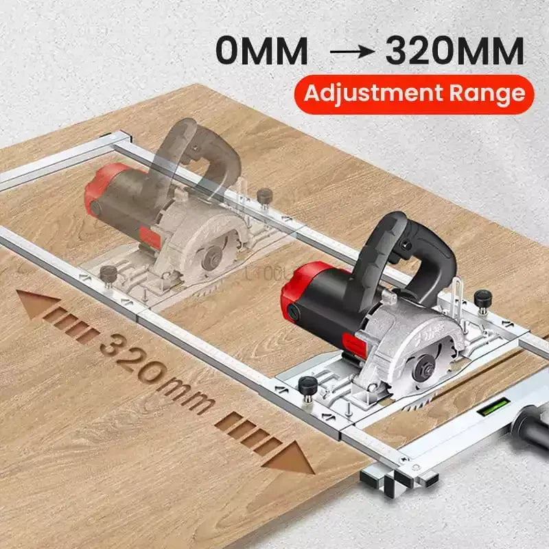 Adjustable Aluminum Straight Edge Guide for Circular Saws 0-12.6 Inches Woodworking Jig Rip Cut Fence Panel Trim Cabinet DIY Workshop Tool | Thomler