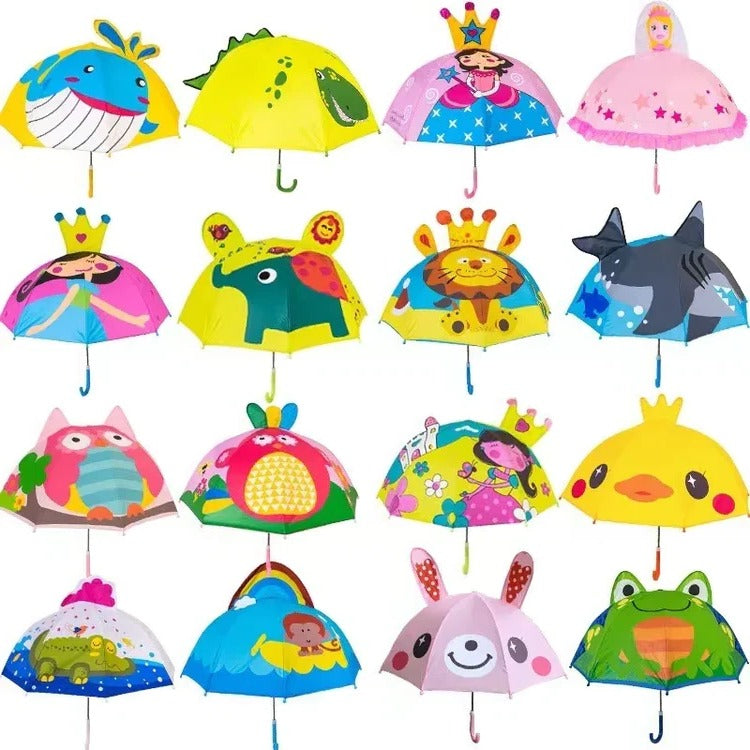 Regenboog-kinderparaplu met vrolijk design