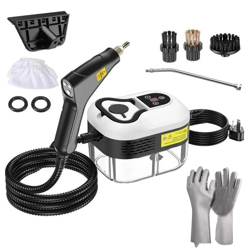 Limpiador a vapor de alta presión de 2500 W con guantes