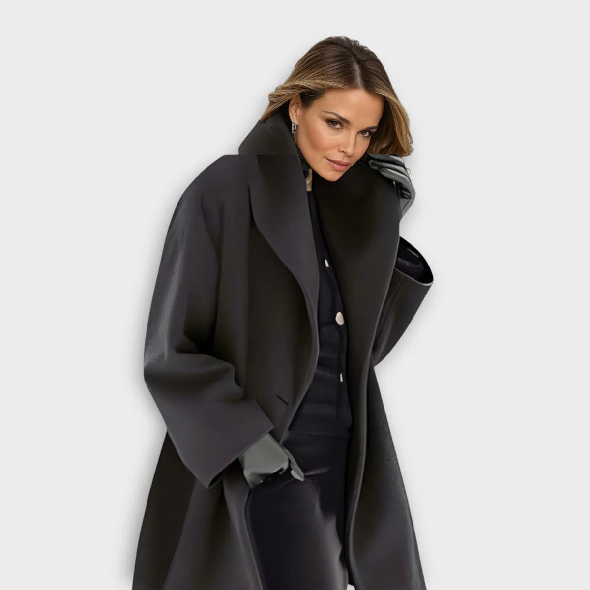 Winddichter Wollmantel für Damen