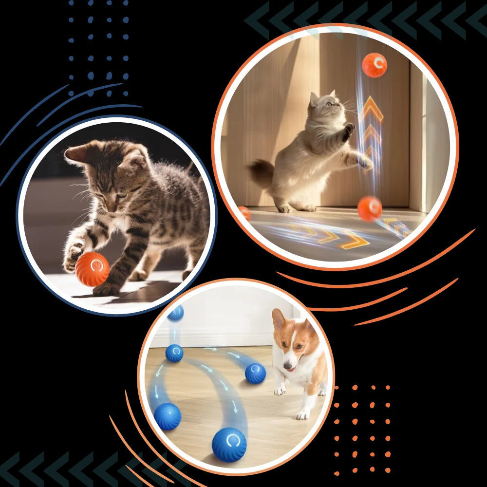 Pelota interactiva para perros que evita obstáculos