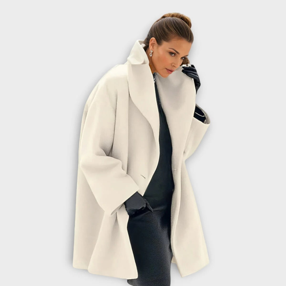 Winddichter Wollmantel für Damen