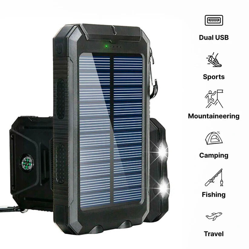 500.000 mAh zonne-oplader waterdichte powerbank extern