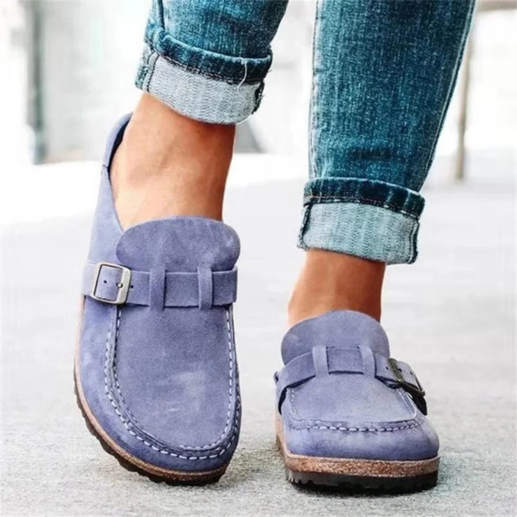 Damen-Sandalen mit Schnallen, Fußgewölbestütze und verstellbarem Verschluss
