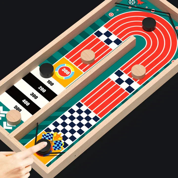 Wooden Tabletop Flick Chip Game for Kids Adults Family Game Night Fun Skill Strategy Party Board Game | Thomler