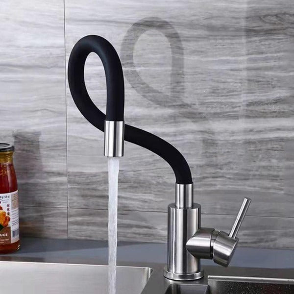 Rotating Faucet Extender with Bendable Silicone Spout for Kitchen & Bathroom Sink – 360° Swivel Tap Extension Adapter for Cleaning, Filling, | Thomler