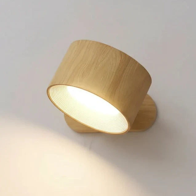 Aplique de pared giratorio LED recargable con control táctil, 3 modos de luz, alimentación por USB, rotación de 360 grados, inalámbrico, luz nocturna para lectura en dormitorio o pasillo | Thomler