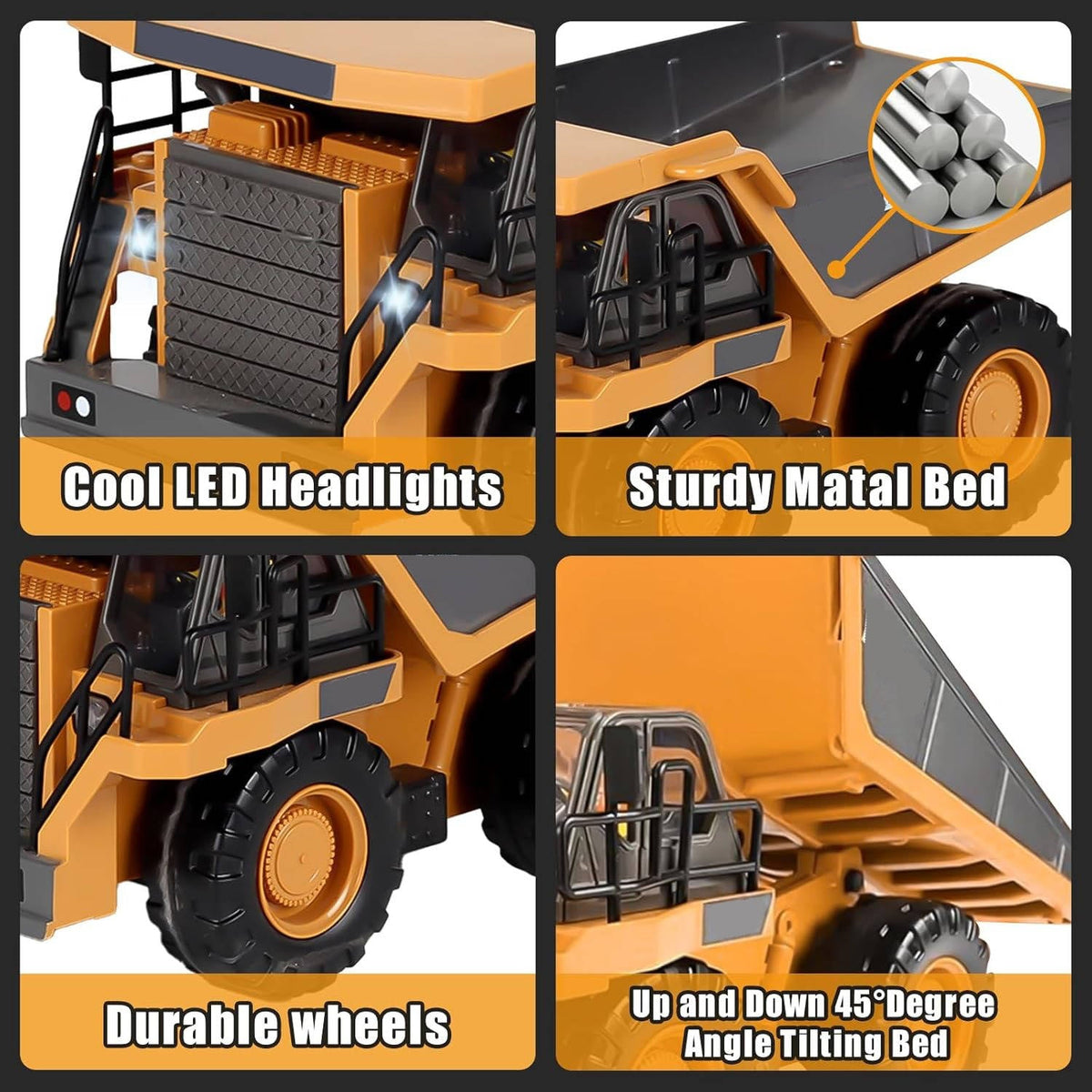 4WD op afstand bestuurbare graafmachine bulldozer kiepwagen