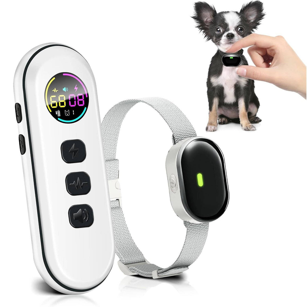 Collar de adiestramiento para perros pequeños, collar de entrenamiento para perros con control remoto, collar recargable impermeable