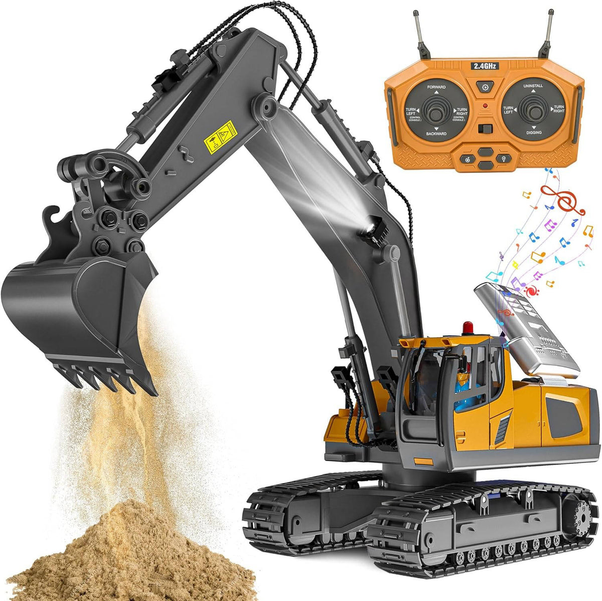 4WD op afstand bestuurbare graafmachine bulldozer kiepwagen