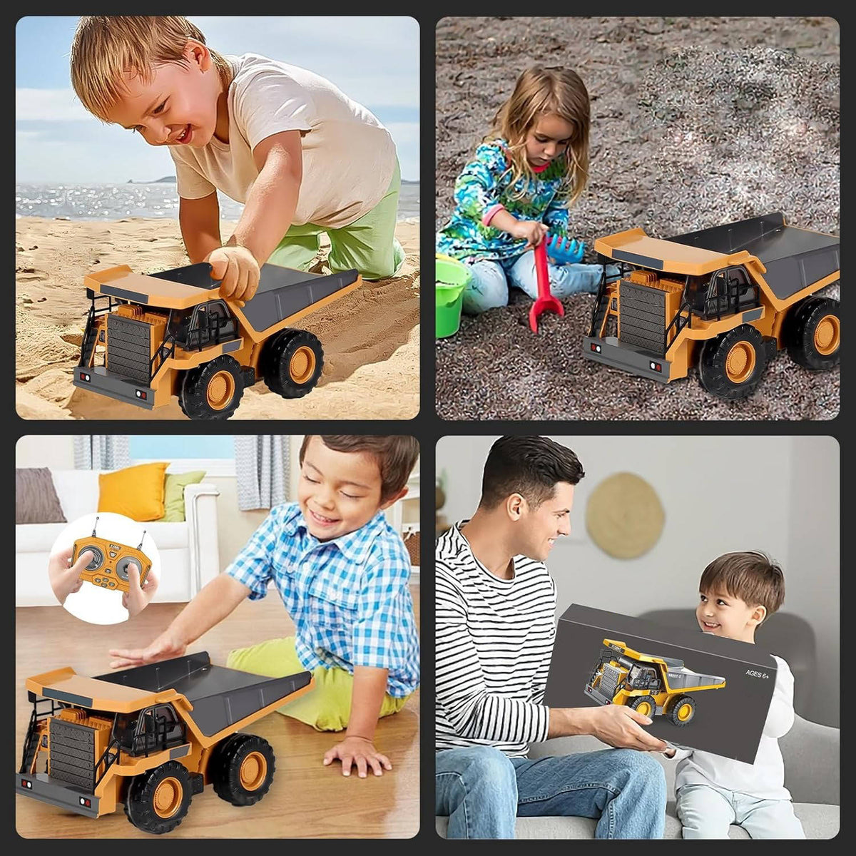 4WD op afstand bestuurbare graafmachine bulldozer kiepwagen