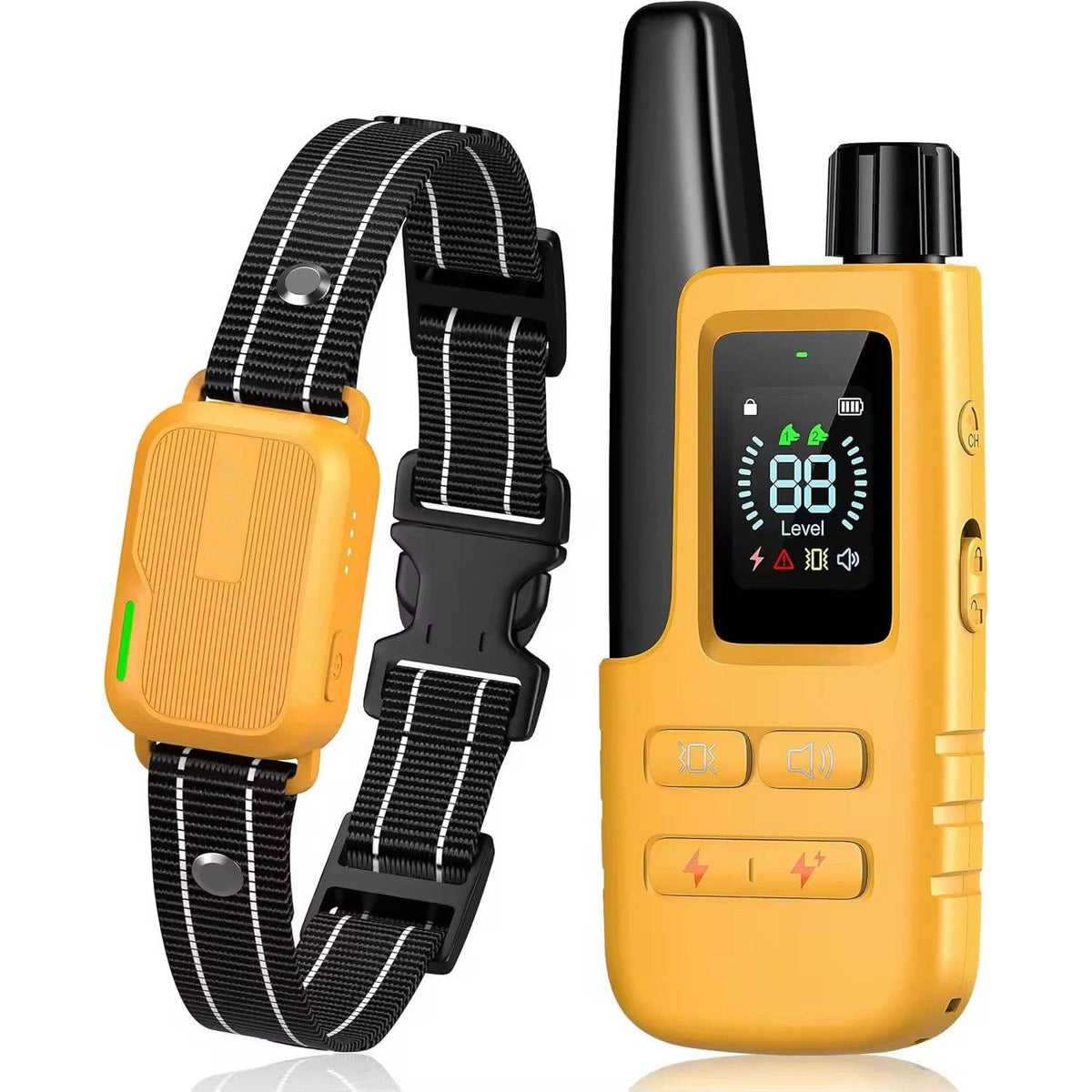 Hundetrainingshalsband mit Fernbedienung, 1000m Reichweite, verstellbares Halsband für Hunde von 4,5 bis 54 kg