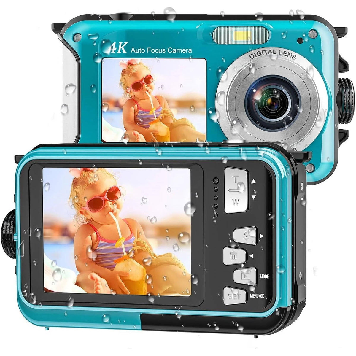 4K 64MP Unterwasserkamera, wasserdichte Kamera zum Schwimmen, Schnorcheln & Tauchen