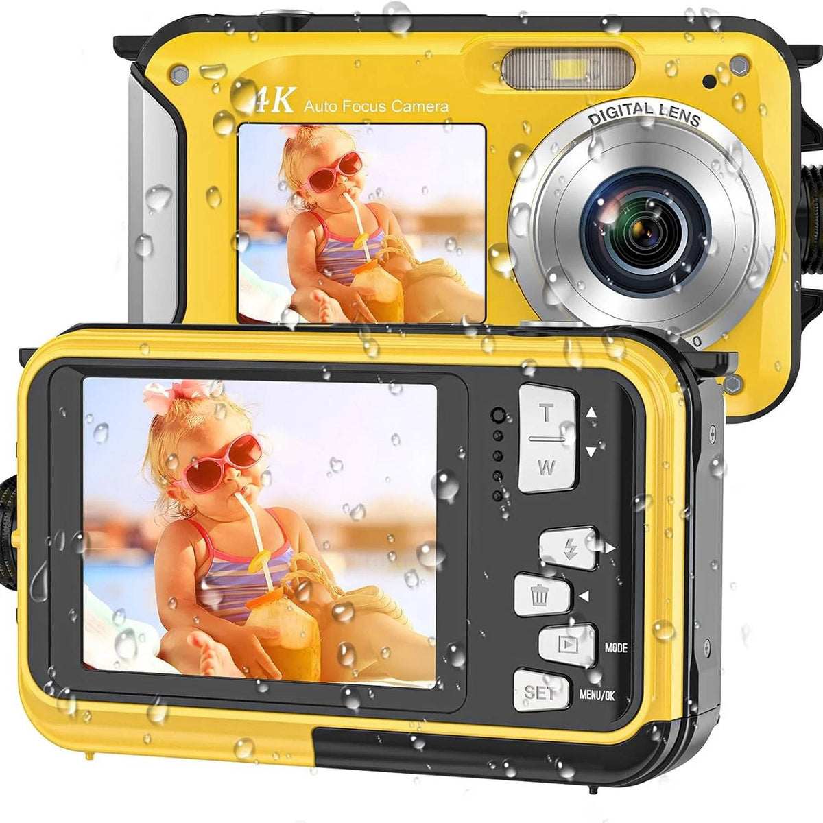 4K 64MP Unterwasserkamera, wasserdichte Kamera zum Schwimmen, Schnorcheln & Tauchen