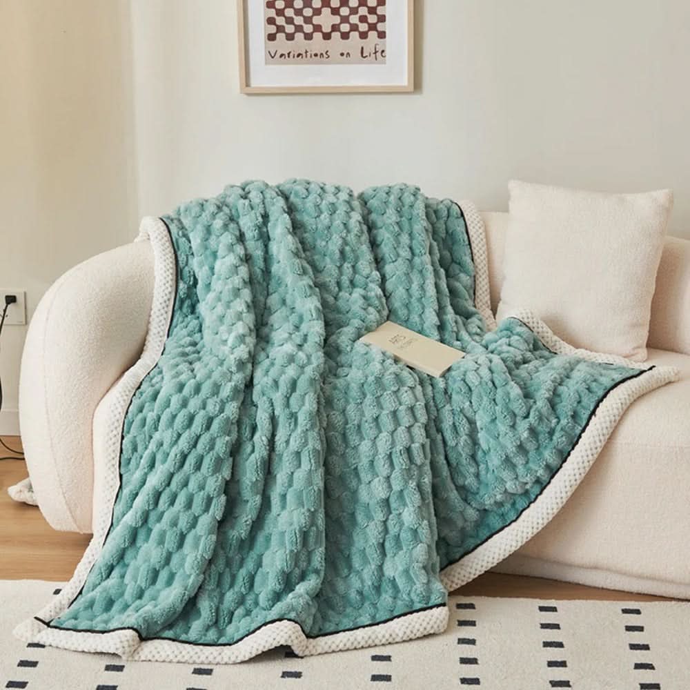 Plush Sherpa Fleece Throw Blanket – Ultra-Soft Textured Cuddle Layer for Couch, Bed & Travel