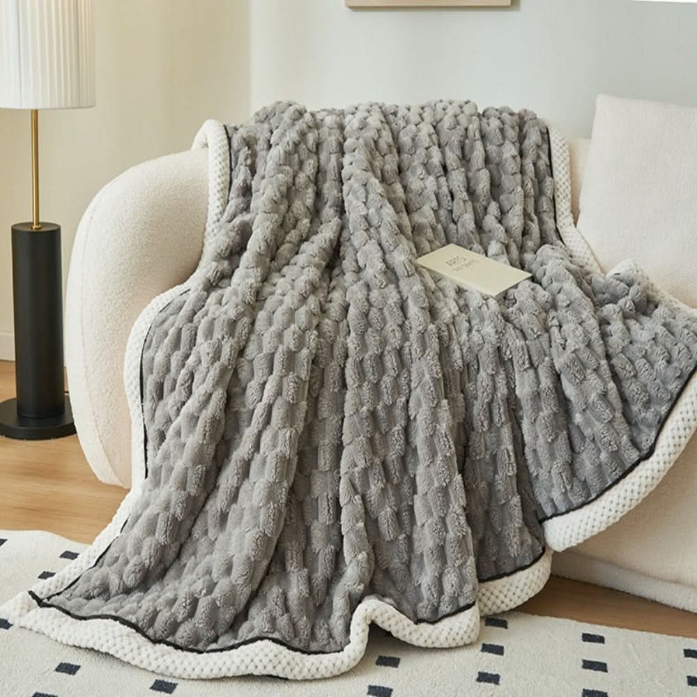 Plush Sherpa Fleece Throw Blanket – Ultra-Soft Textured Cuddle Layer for Couch, Bed & Travel
