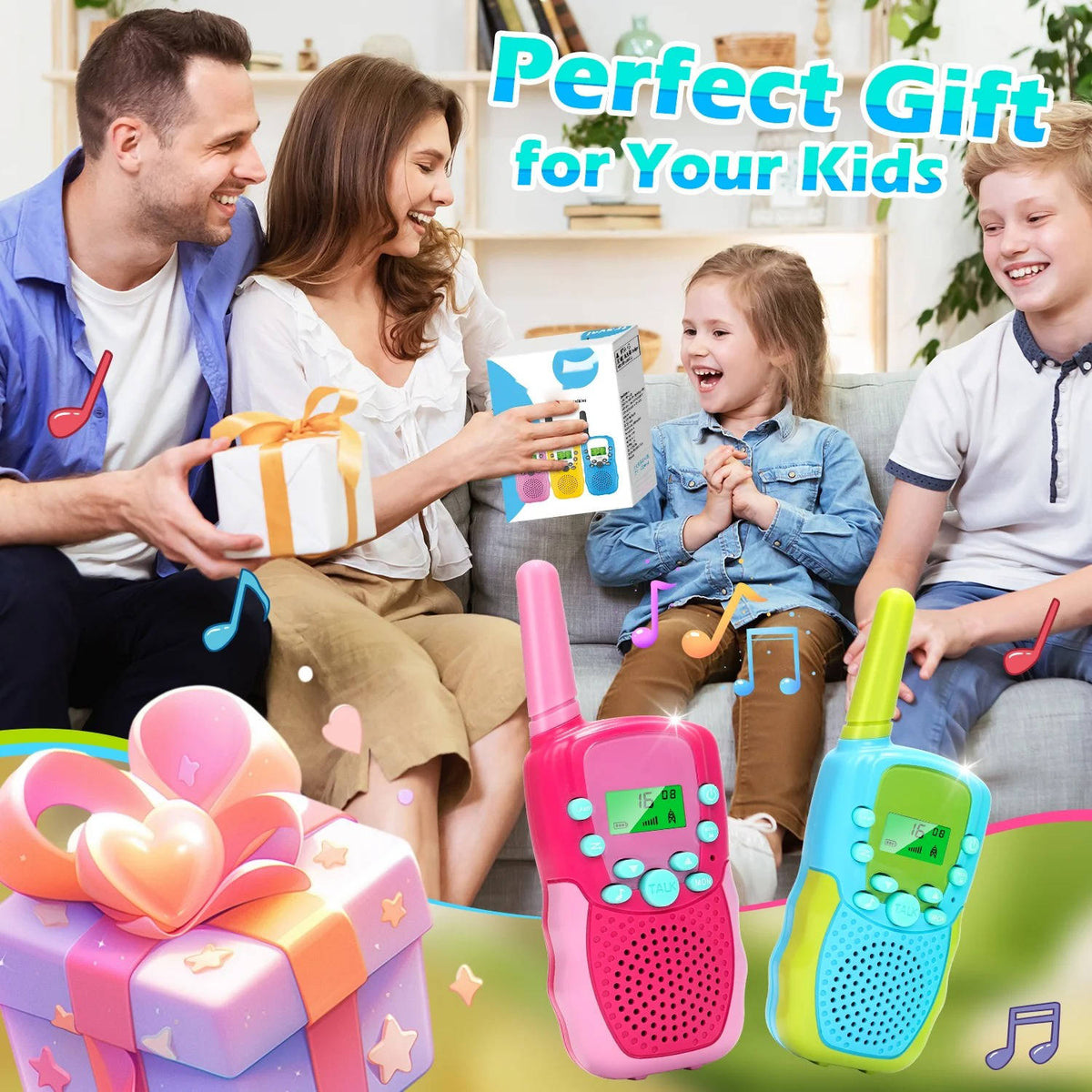 Walkietalkies voor kinderen (set van 3)
