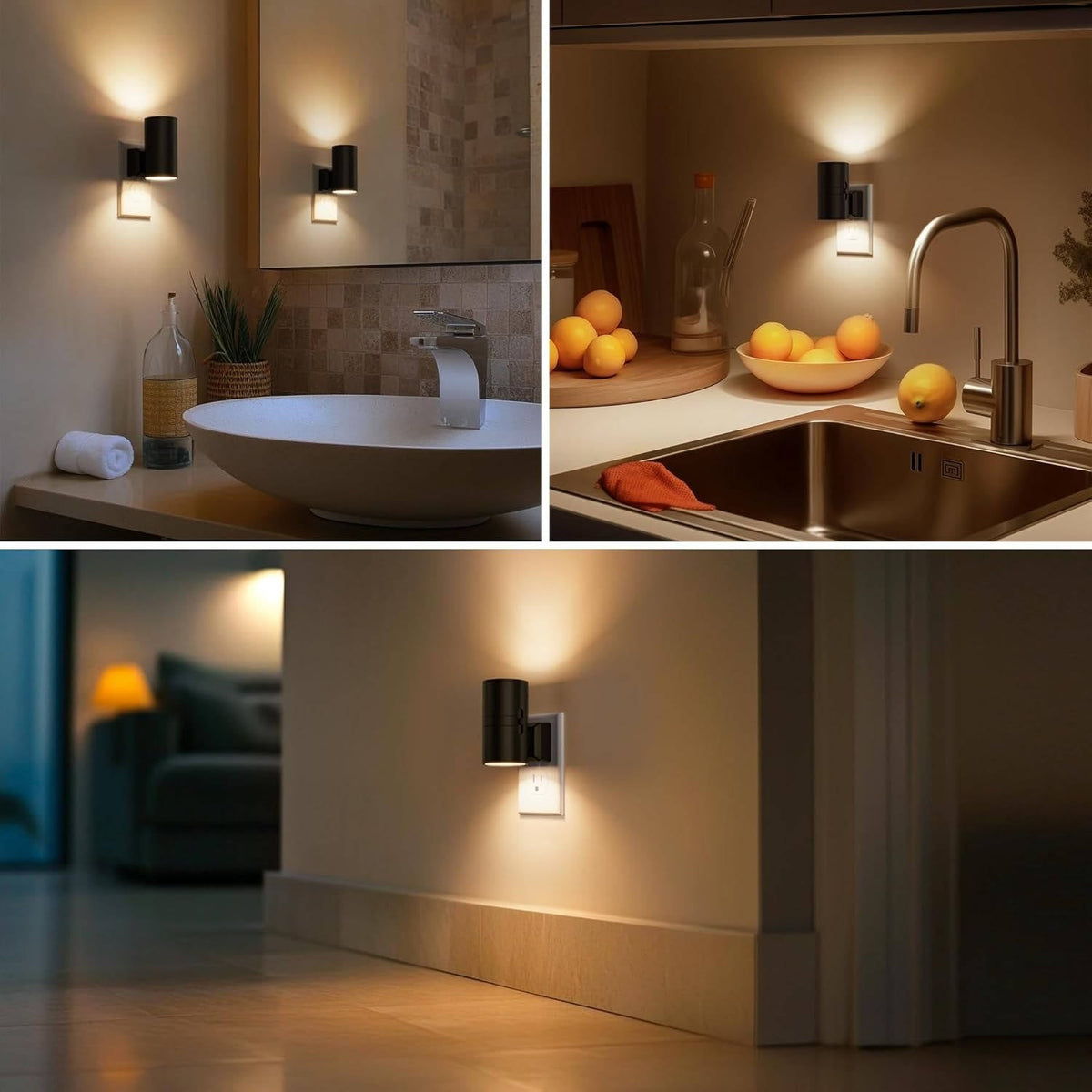 Stopcontacten met nachtverlichting