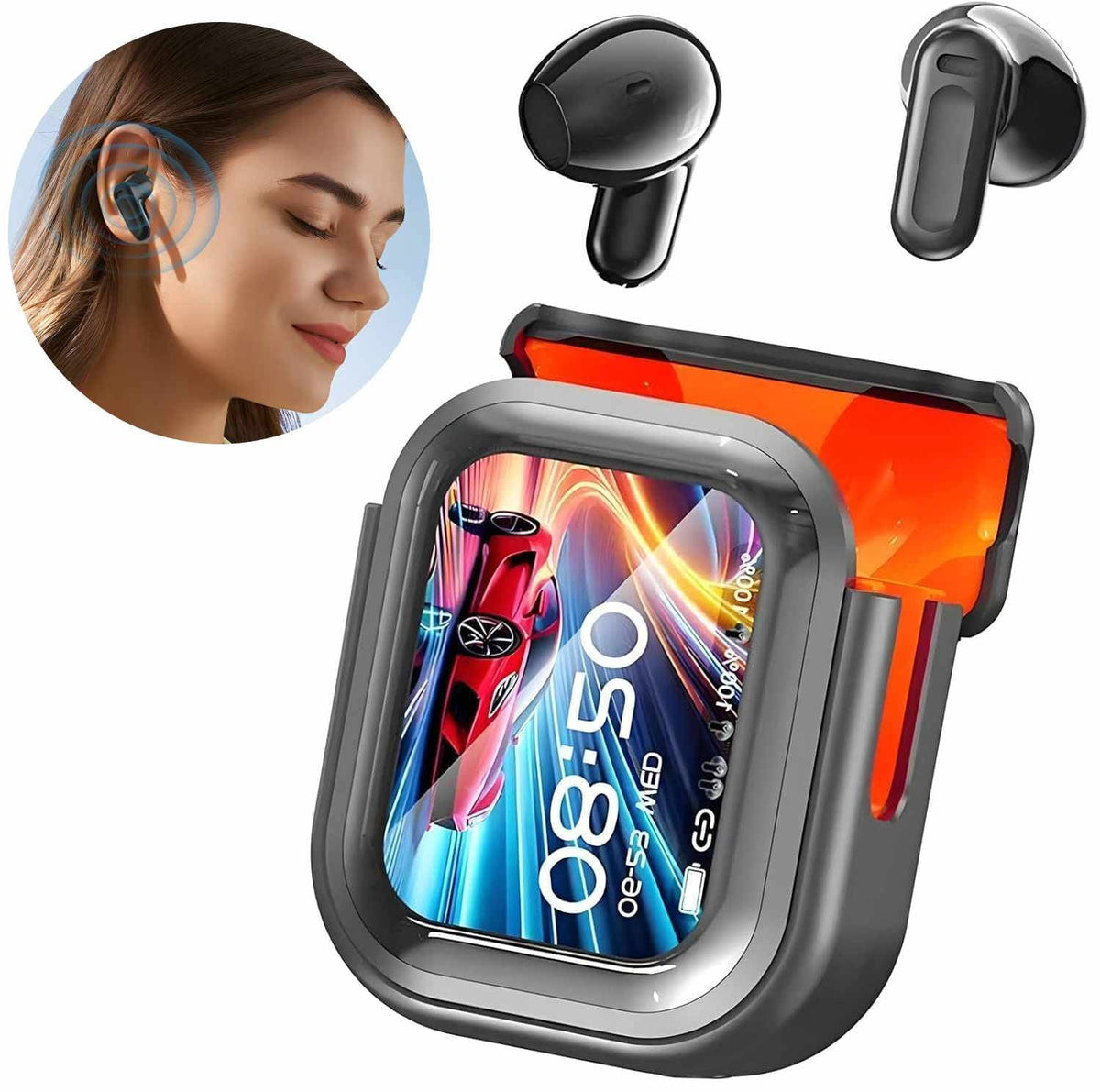 Auriculares de traducción por IA, traductor de idiomas en tiempo real, auriculares inalámbricos Bluetooth inteligentes para viajes y comunicación multilingüe