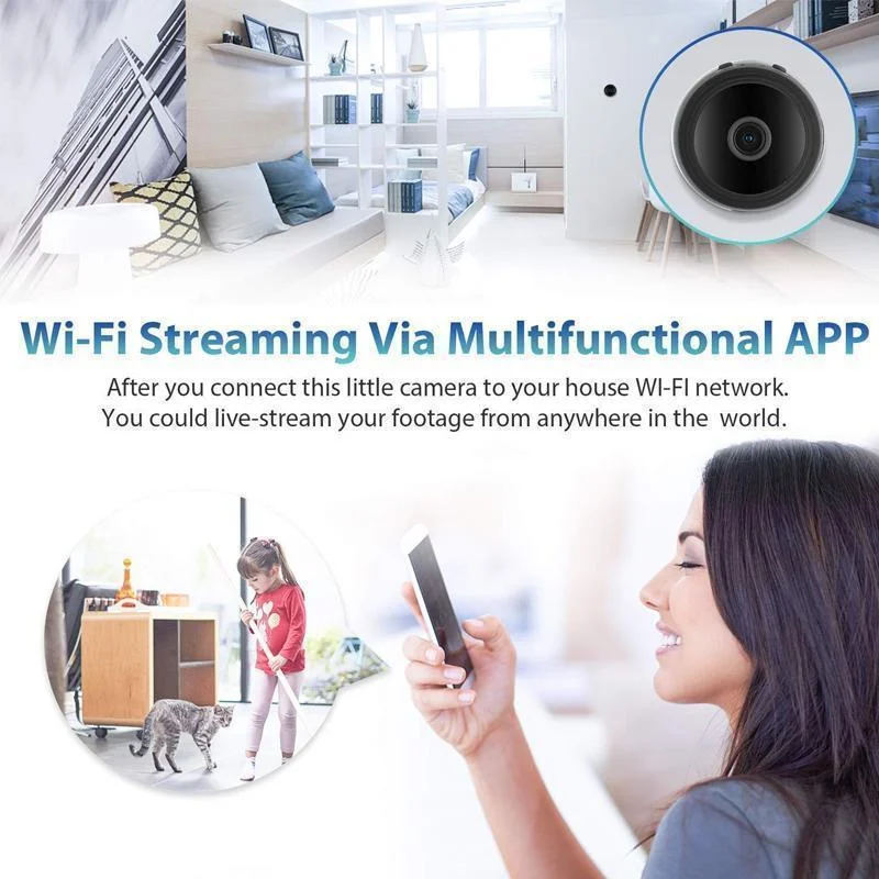 Magnetische 1080p WLAN-Minikamera