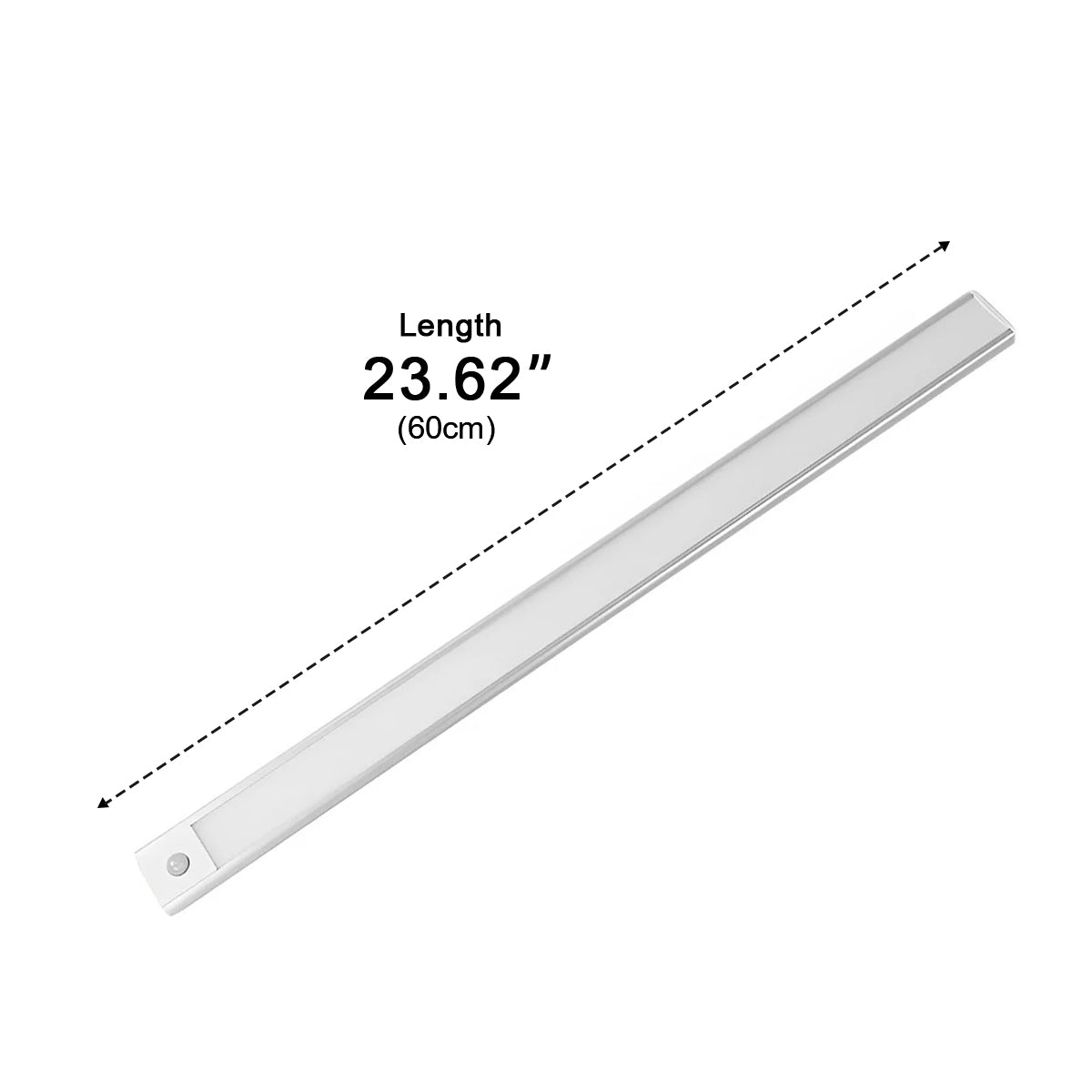 LED-Unterbauleuchte mit Bewegungsmelder, wiederaufladbar, USB-betrieben, schlanke Aluminiumleiste für Küche, Schrank, Vorratskammer, Flur, 3 Farbtemperaturen, kabellos In | Thomler