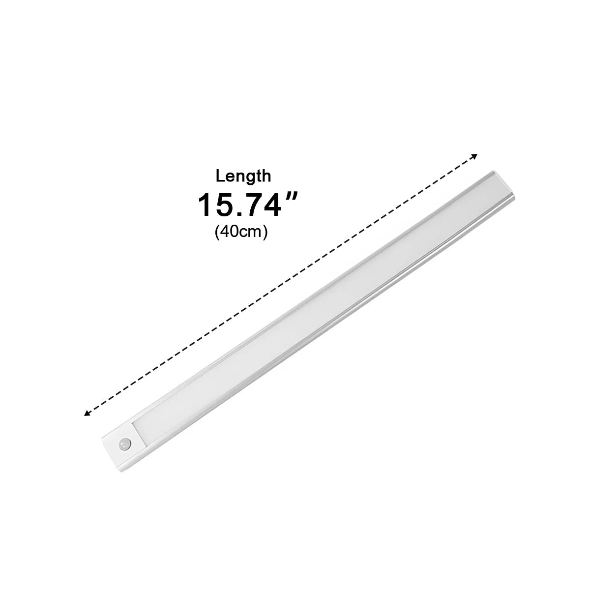 LED-Unterbauleuchte mit Bewegungsmelder, wiederaufladbar, USB-betrieben, schlanke Aluminiumleiste für Küche, Schrank, Vorratskammer, Flur, 3 Farbtemperaturen, kabellos In | Thomler