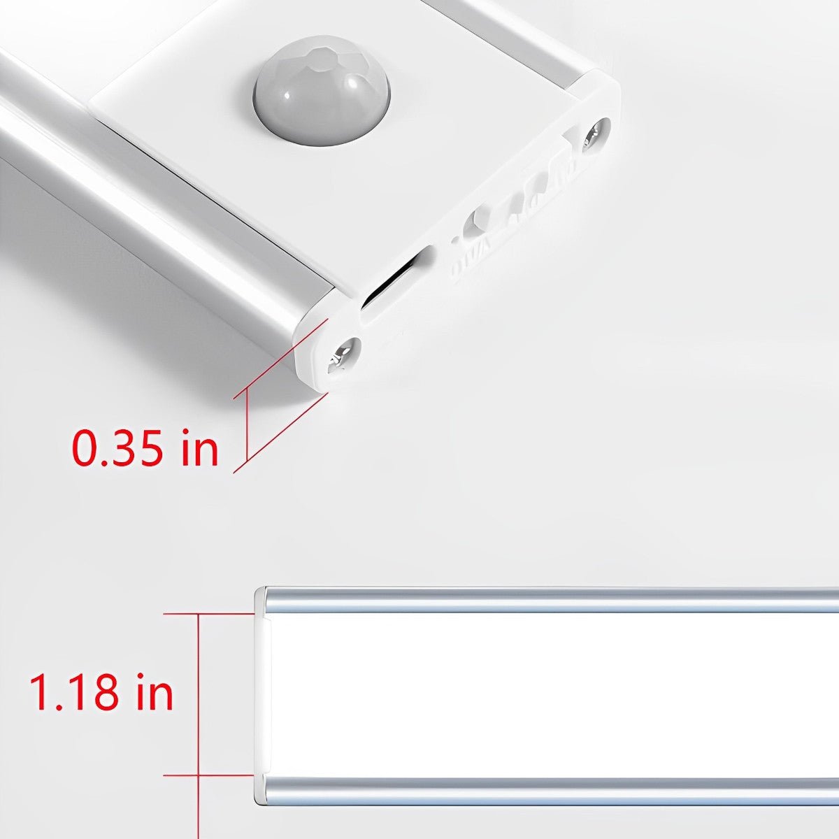 LED-Unterbauleuchte mit Bewegungsmelder, wiederaufladbar, USB-betrieben, schlanke Aluminiumleiste für Küche, Schrank, Vorratskammer, Flur, 3 Farbtemperaturen, kabellos In | Thomler