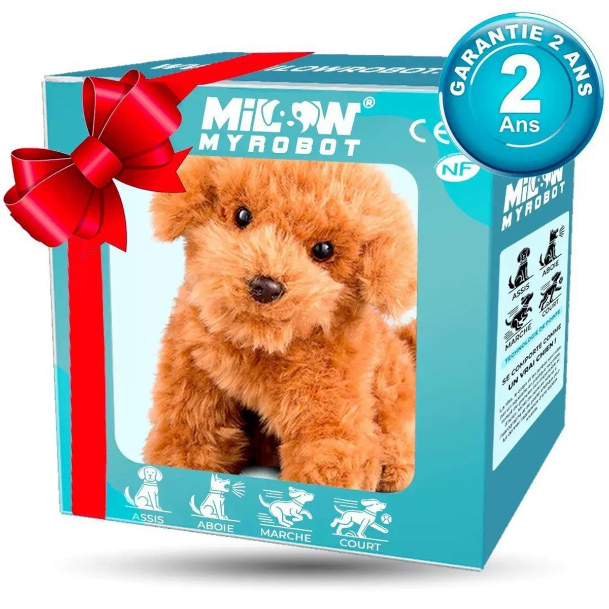 Cachorro de peluche interactivo, suave y con movimiento realista