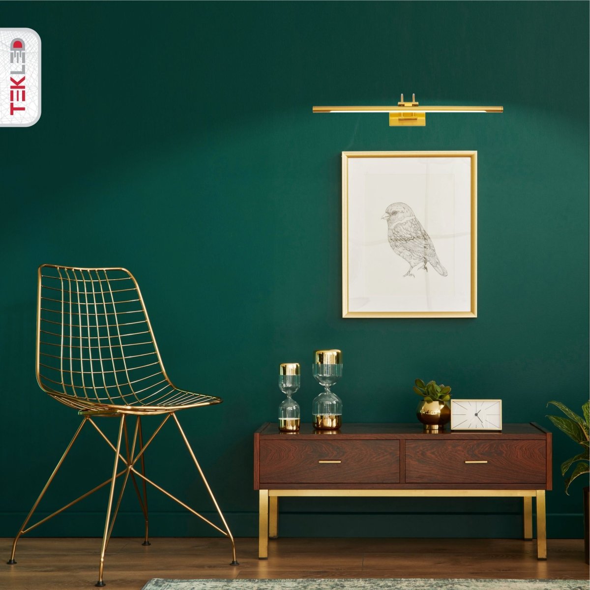 LED Picture Light Fixture 25 in Aluminum Artwork Display Bar for Paintings Frames Mirrors Warm White 8W Adjustable Accent Lighting for Galle | Thomler