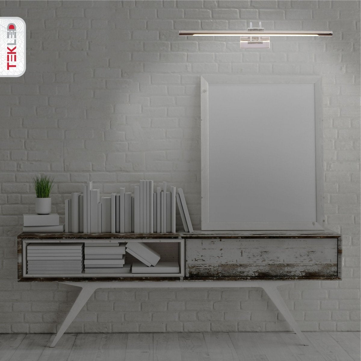 LED Picture Light Fixture 25 in Aluminum Artwork Display Bar for Paintings Frames Mirrors Warm White 8W Adjustable Accent Lighting for Galle | Thomler