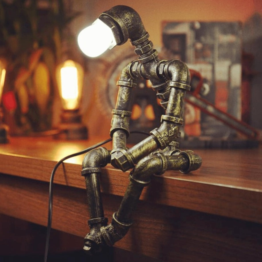 Articulated Steampunk Desk Lamp with Adjustable Arms & Switch Control for Home Office & Workspace Lighting | Thomler