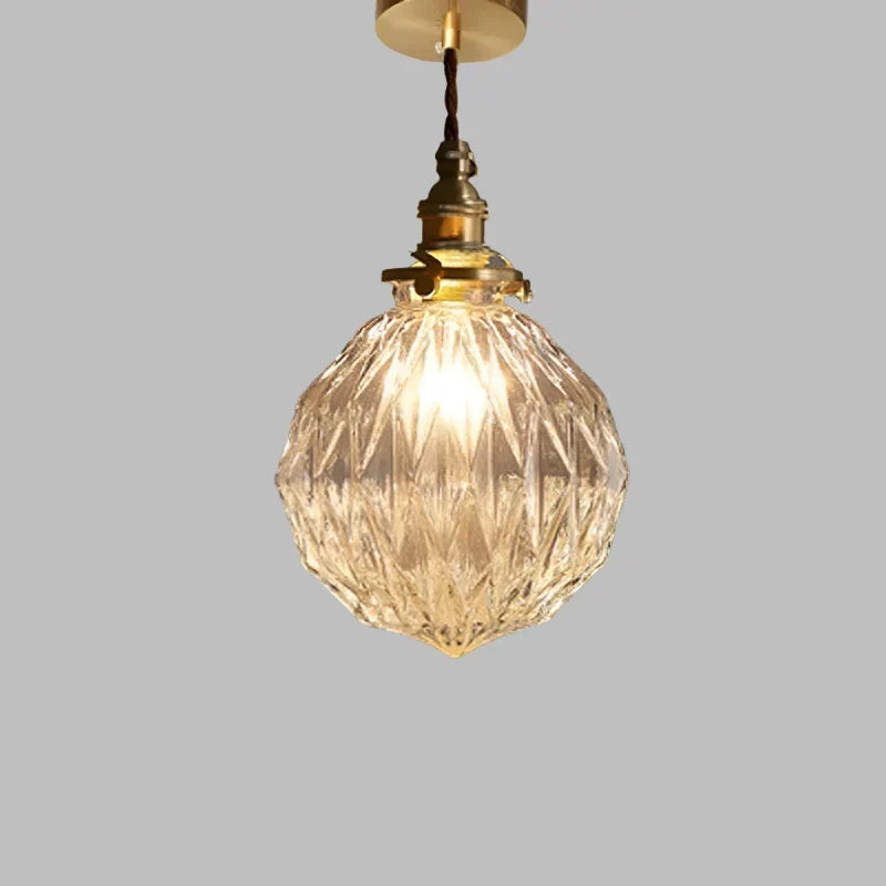 Clear Glass Hanging Lamp E27 Socket 6 in Diameter Scandinavian Style for Dining Room Kitchen Island Over Table Adjustable Cord Modern Minima | Thomler