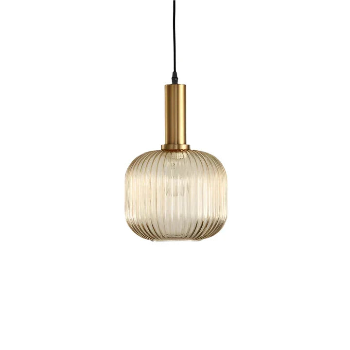 Lámpara de techo de cristal tintado con casquillo E27, pantalla de 12 pulgadas para comedor, isla de cocina, bar, salón, cable ajustable, diseño de inspiración escandinava | Thomler
