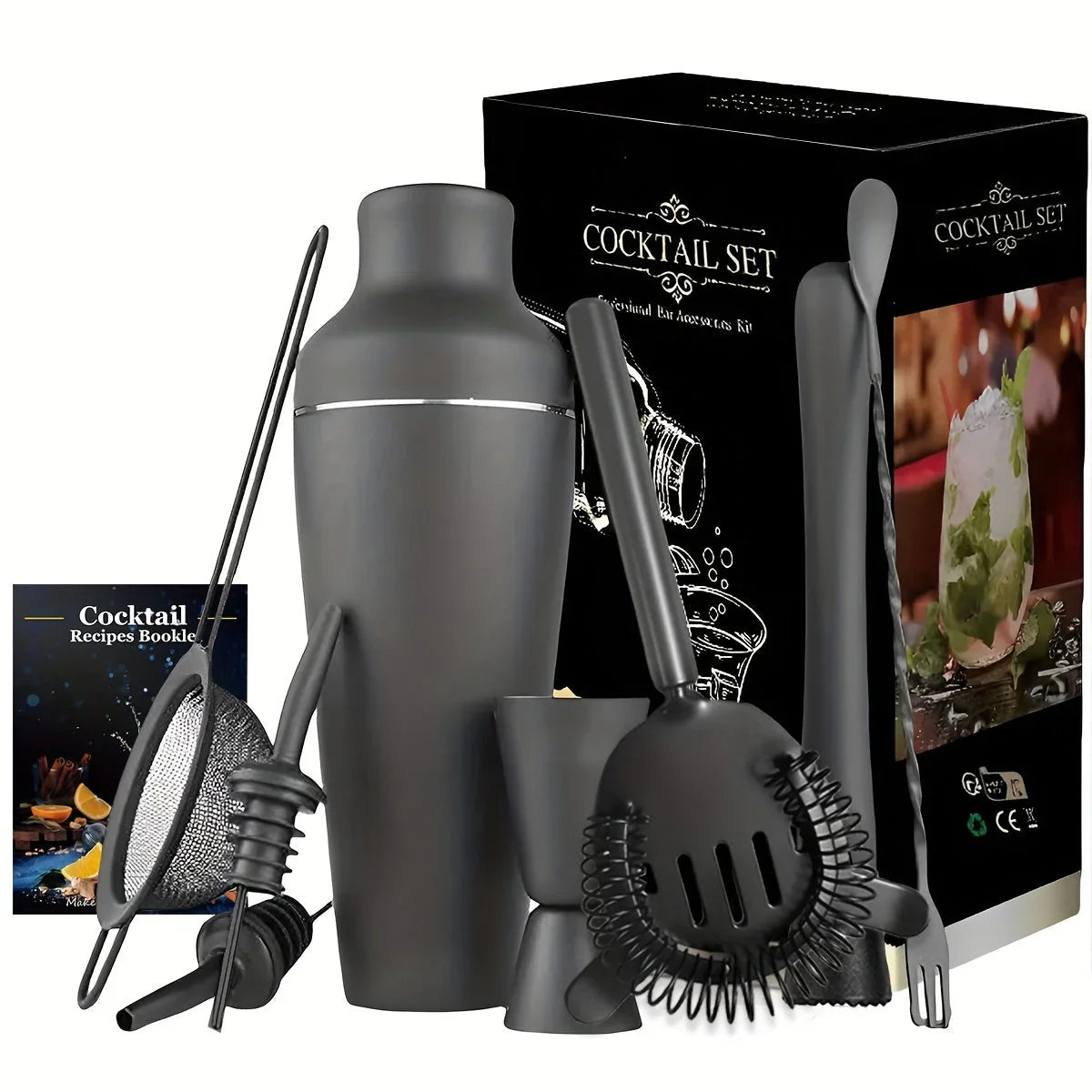 Cocktail-Set aus Edelstahl