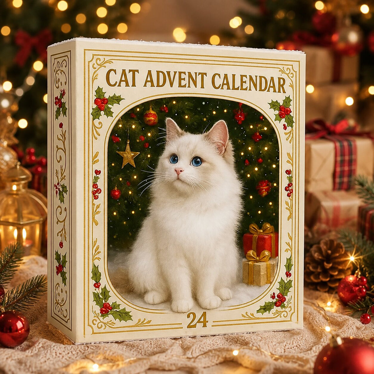 Feline Holiday Countdown Calendar 2026 – 24 Days of Cat-Themed Surprises for Christmas