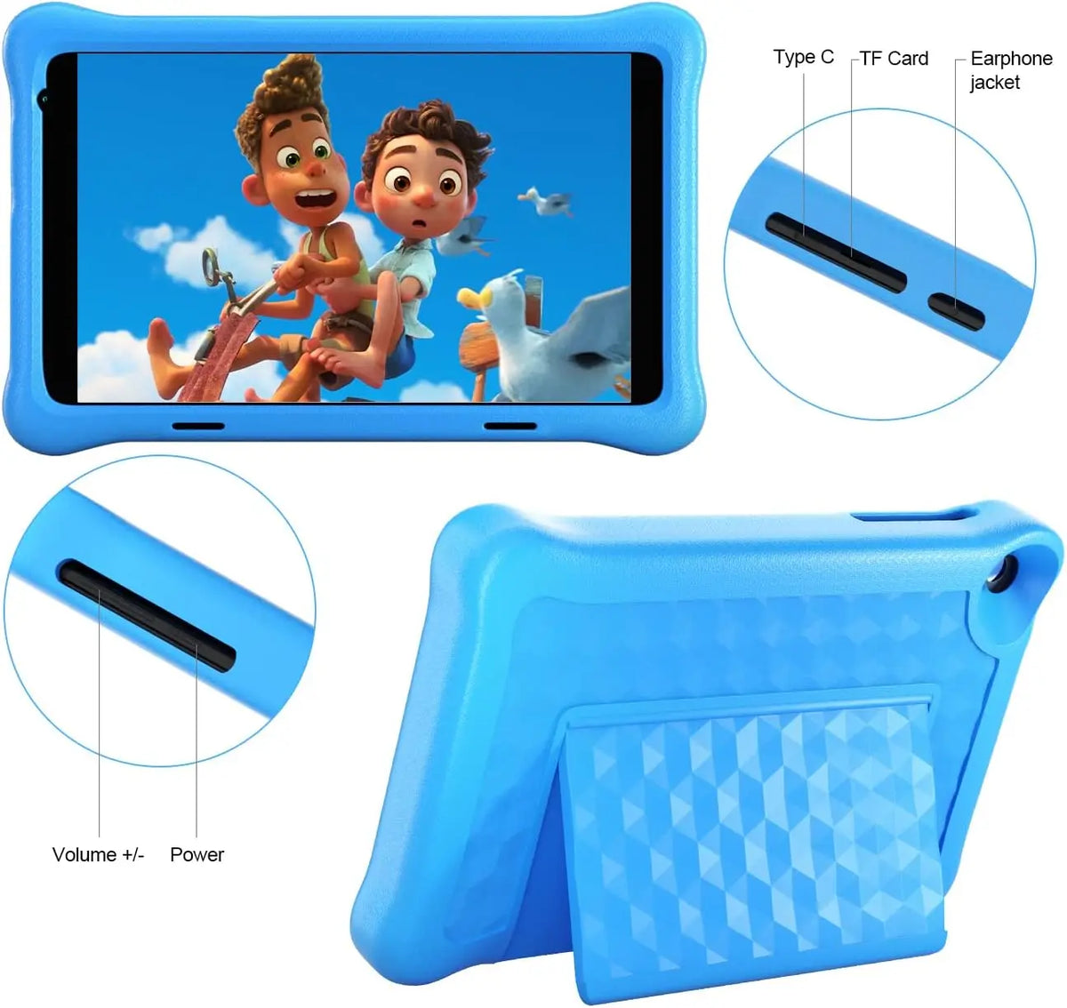 8-inch educatieve tablet voor kinderen met ouderlijk toezicht en oogbescherming