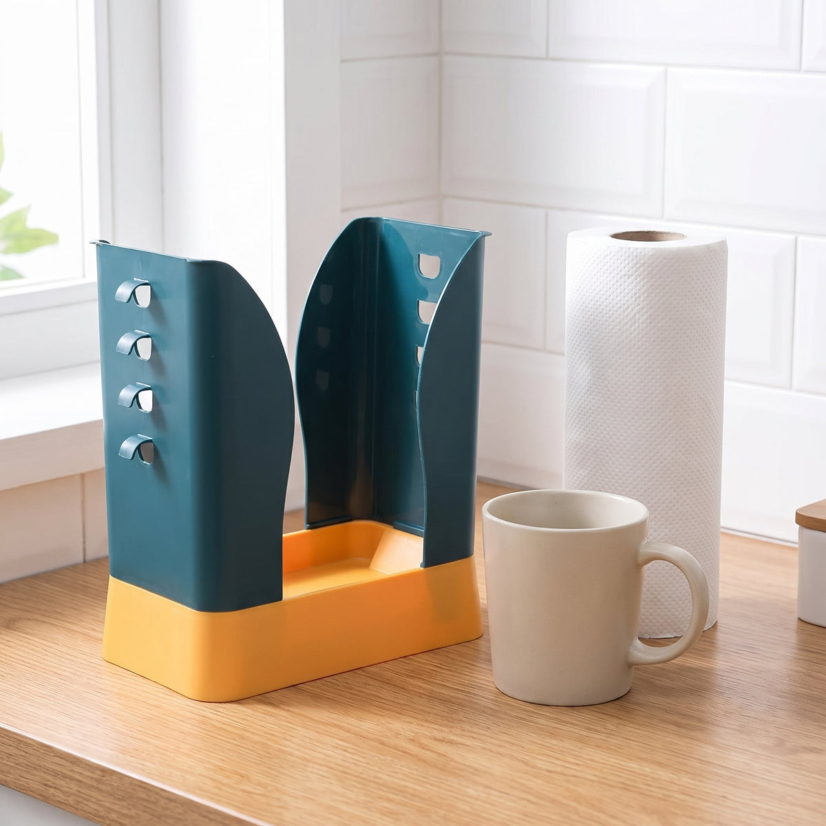 Soporte para basura de cocina con práctico soporte para bote de basura para una fácil eliminación de residuos