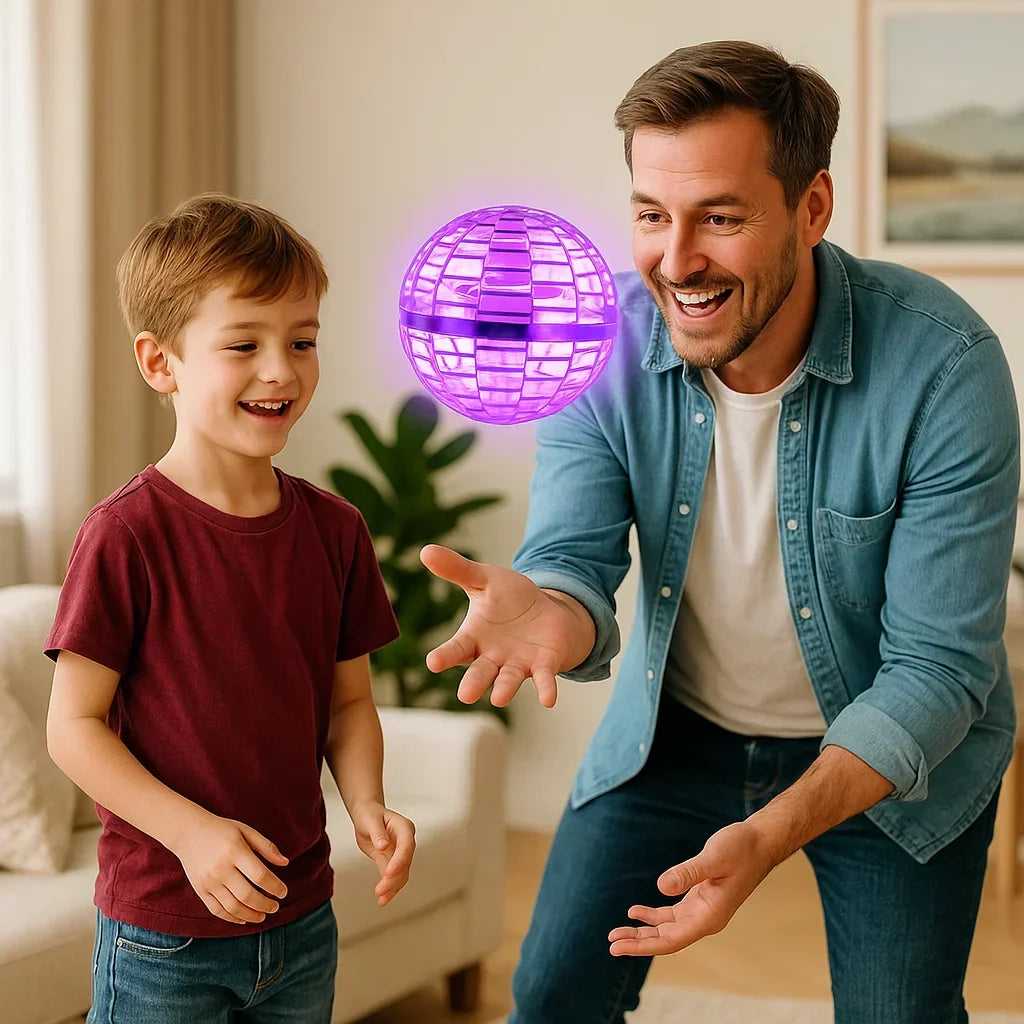 LED Hover Ball Flying Orb Toy with Light-Up Effects for Kids & Adults Indoor Outdoor Play Rechargeable | Thomler