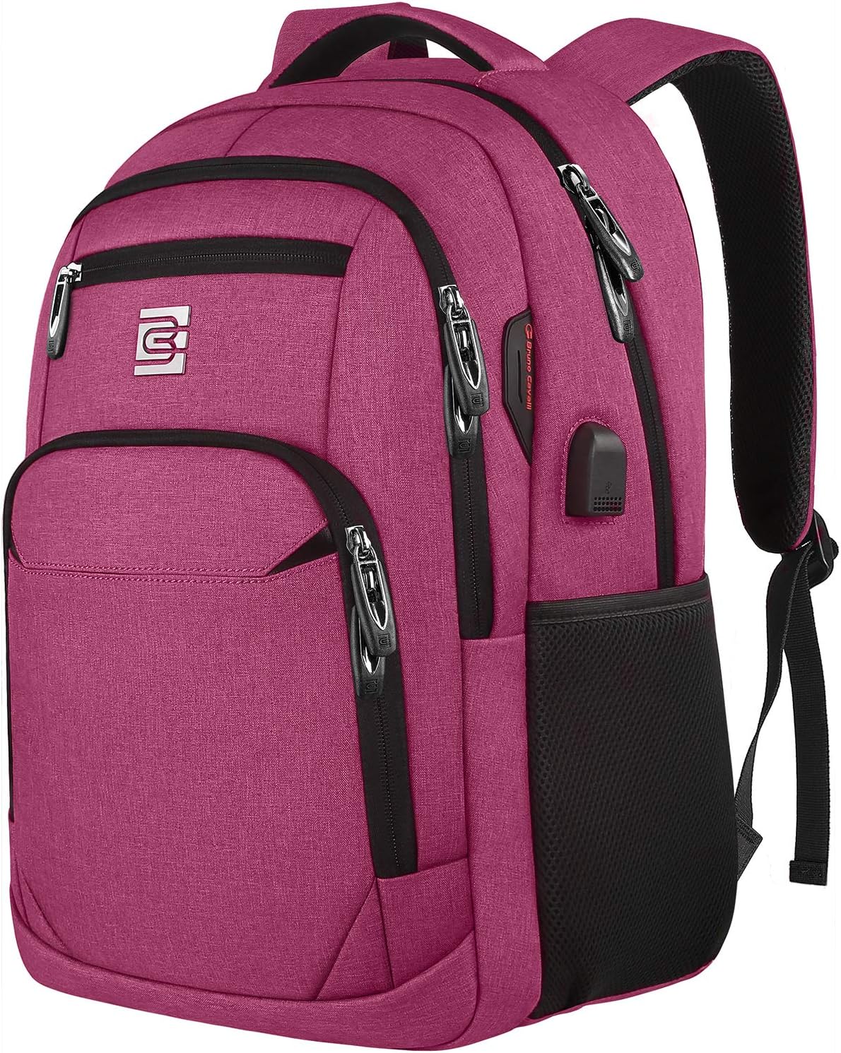 Tech Backpack for Laptops Up to 15.6 Inches with Integrated USB Power Port & Hidden Security Pocket | Polyester Daypack for College Students
