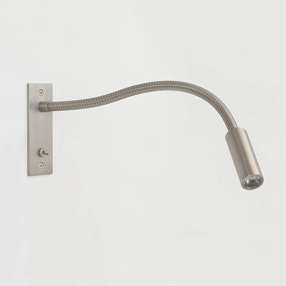 Flexible Gooseneck LED Reading Sconce 14 in Aluminum Indoor Wall Light for Bedroom Hallway Study Modern Task Lighting Push Button Switch | Thomler
