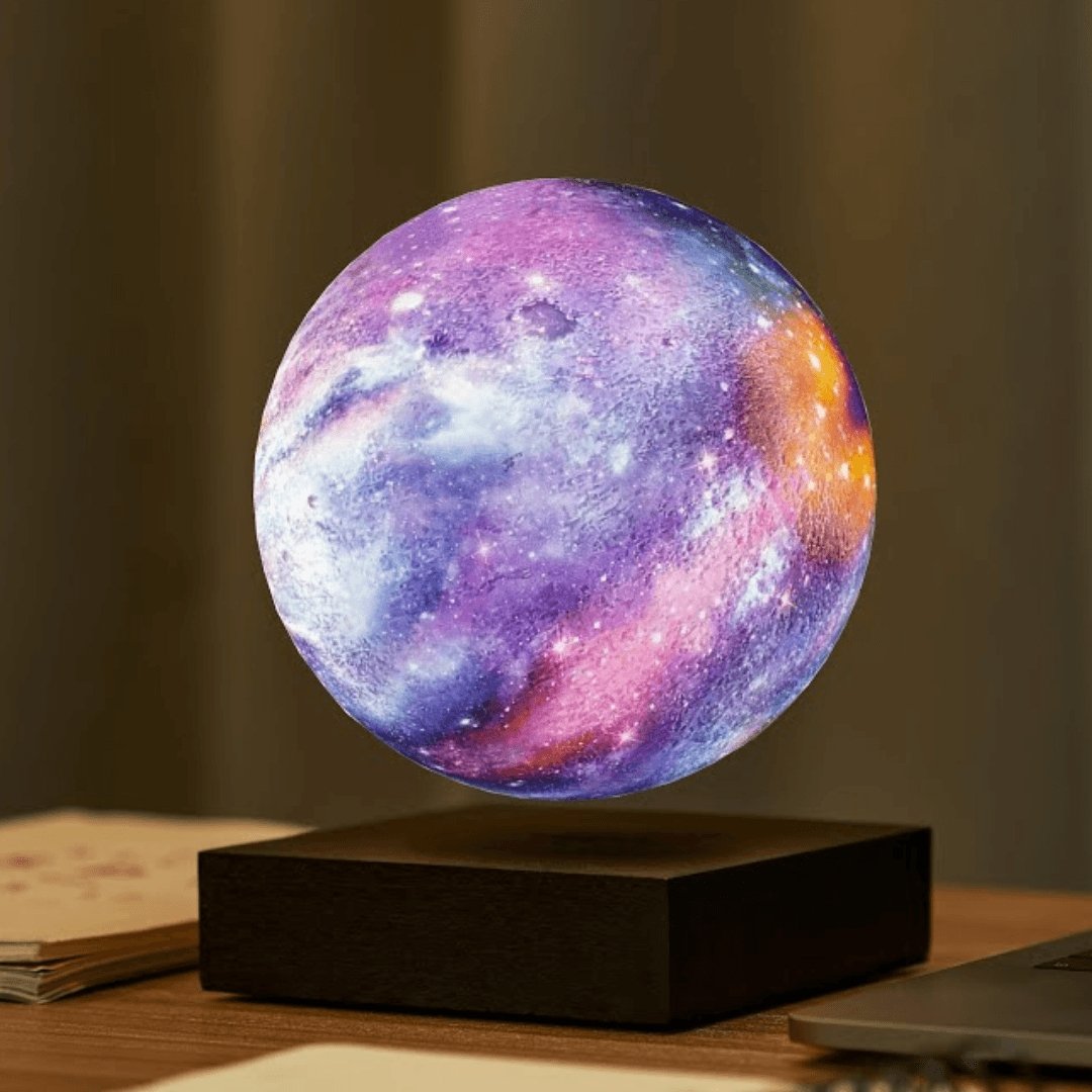 Magnetic Floating Moon Lamp with Remote Control 16-Color LED Night Light for Bedroom Office Desk Decor Space Enthusiast Gift | Thomler