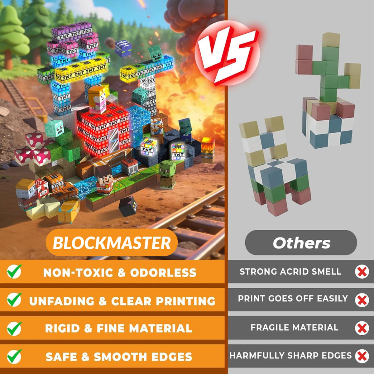 Bloques magnéticos con luz BLOCKMASTER