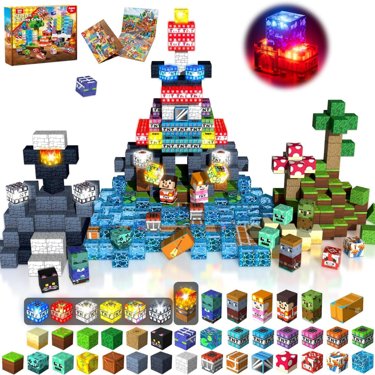 Bloques magnéticos con luz BLOCKMASTER