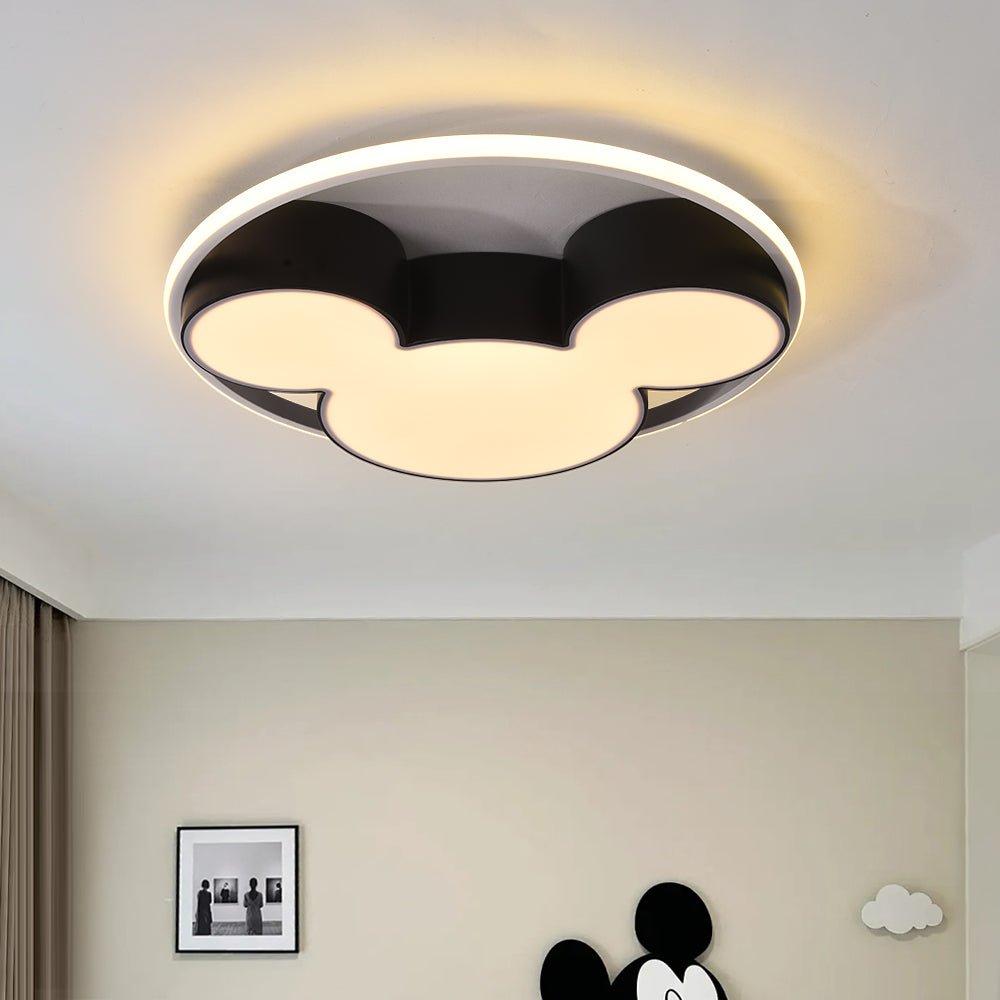 Dimmbare LED-Deckenleuchte für Kinderzimmer mit Fernbedienung – Schwarz-weiße, von Charakteren inspirierte Leuchte, 45 oder 50 cm, einstellbare Helligkeit | Thomler