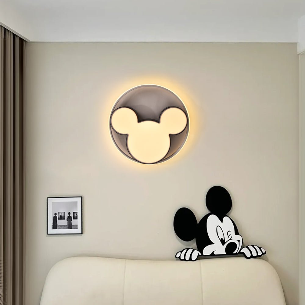 Dimmbare LED-Deckenleuchte für Kinderzimmer mit Fernbedienung – Schwarz-weiße, von Charakteren inspirierte Leuchte, 45 oder 50 cm, einstellbare Helligkeit | Thomler