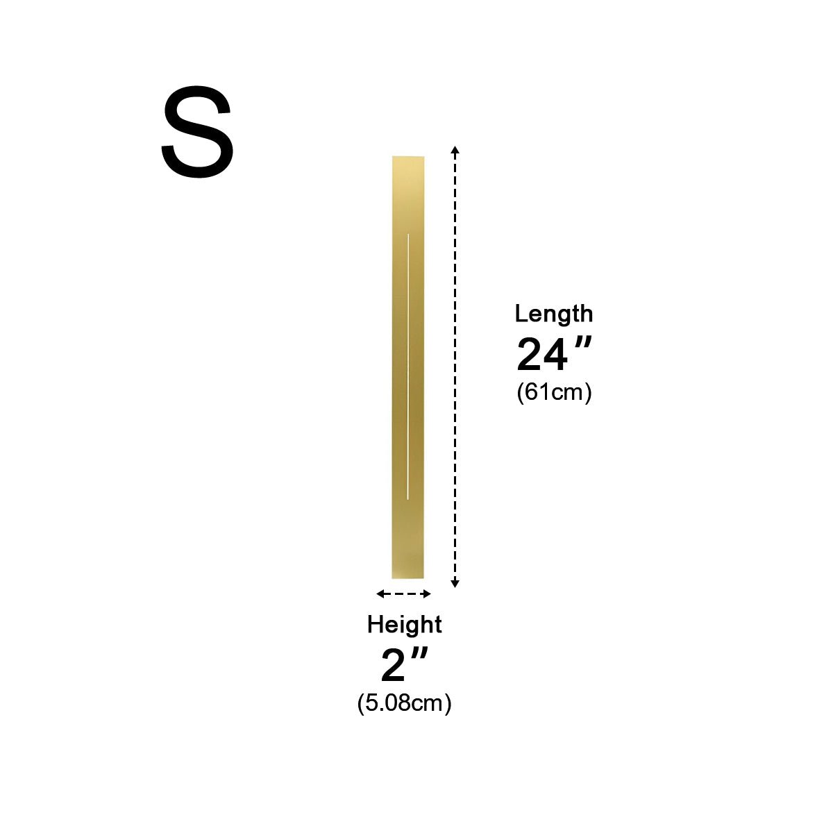 Lineare LED-Akzent-Lichtleiste, 119 cm, schwarzes Eisen, Acryl-Leuchte, fest verdrahtet, einstellbare Farbtemperatur, für Schlafzimmer, Flur, Spiegel, Waschtisch | Thomler